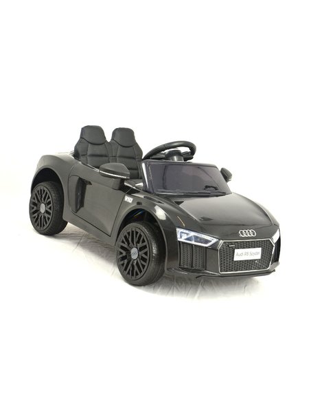 Kinderfahrzeug - Elektro Auto Audi R8B - lizenziert - 12V7Ah Akku und 2 Motoren- 2,4Ghz + MP3 + Leder + EVA-Schwarz