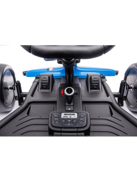 Kinder Elektroauto e-Gokart mit 24V und Driftfunktion + 2x 12V7A (24V7A) Akku und 2 Motoren -Blau