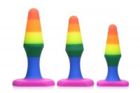 Rainbow 3-teiliges Analplug-Set aus Silikon