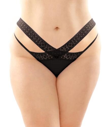 Daphne Brazilian Schwarz - Für KurvenQueen Size (46 - 52)