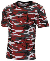 US T-Shirt, "Streetstyle",rot-camo, 140-145...