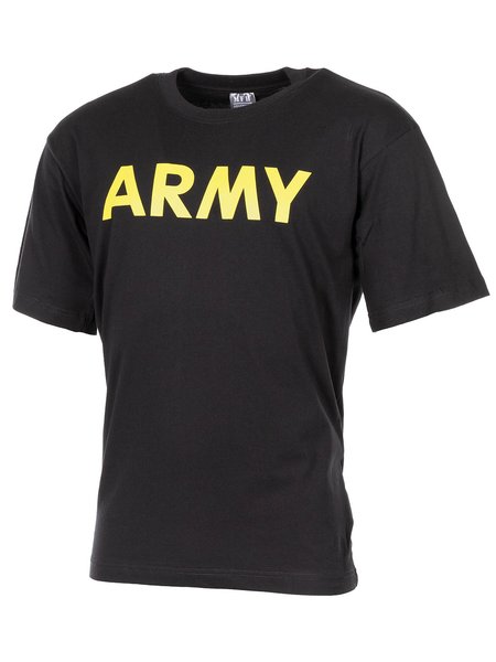 T-Shirt, bedruckt, Army,schwarz