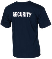 T-Shirt, blau,"Security", bedruckt