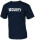 T-Shirt, blau,"Security", bedruckt