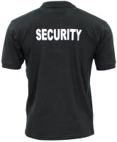 Poloshirt, schwarz,"Security", bedruckt