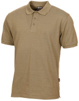 Poloshirt, coyote tan,mit Knopfleiste