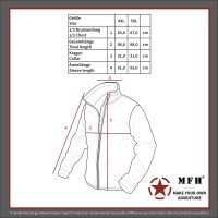 Brit. Thermojacke, wendbar,oliv/kaki, große Größen