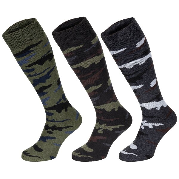 Wintersocken, "Esercito",tarn, lang, 3er Pack