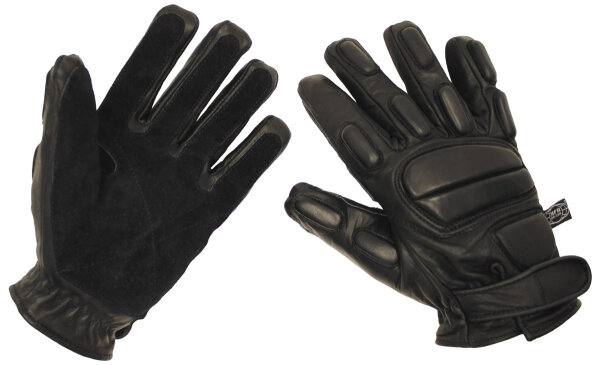 Lederhandschuhe, "Protect",schwarz, schnitthemmend