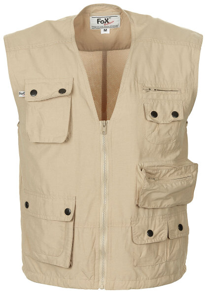 Outdoor Weste, khaki, Microfaser