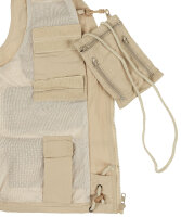 Outdoor Weste, khaki, Microfaser