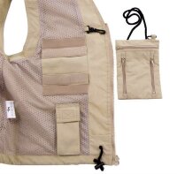 Outdoor Weste, khaki, Microfaser