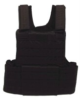 Weste, "Molle II", mit Futter, Schwarz, Modular System