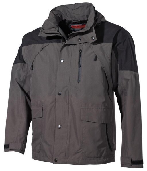 Outdoor Jacke, "High Mountain" Schwarz/grün