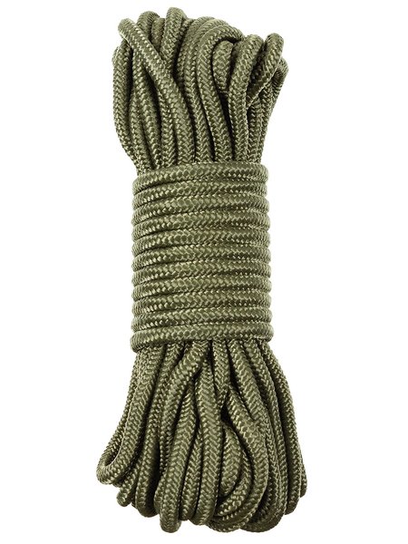 Rope, olive, 5 mm, 15 metres