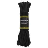 Rope, black, 5 mm, 15 metres