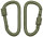 Karabiner, Schraubverschluss, D 6mmx6cm, 2-er Pack, oliv