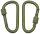 Karabiner, Schraubverschluss, D 8mmx8cm, 2-er Pack, oliv