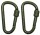 Karabiner, Schraubverschluss, D 8mmx8cm, 2-er Pack, oliv