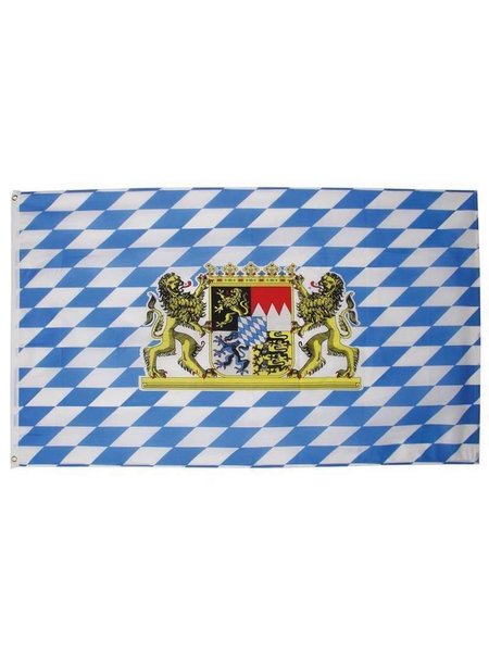 Bandiera, bávaro con leoni, poliéster, Gr. 90x150 cm