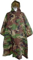 Commando BW Poncho Rip Stop US Woodland 150 x 210 cm