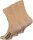 BAMBUS Socken Schwarz und Beige - Spitze hangekettelt und Soft-Bund