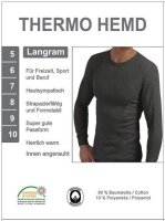 Thermo Unterhemd langarm Anthrazit