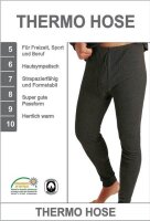 Thermo Unterhose aus Baumwolle in Anthrazit