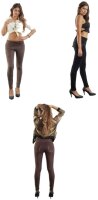 Moderne Leggins im Nubuk Leder-Look Style Venedig