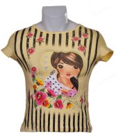 Mädchen T-Shirt Girly Gelb