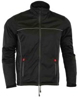 Motorrad Softshelljacke Schwarz mit Soft Foam EVO Protektoren