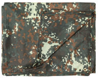 Mehrzweckplane flecktarn Tarp Notzelt Nässeschutz Basha