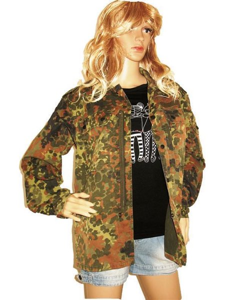 Military Army Camouflage la chaqueta el ejército de la República Federal de Blogger Hipster el caqui 34 36 38 M XS S