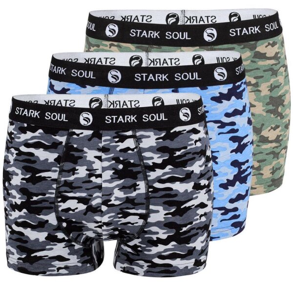 Herren Boxershorts Camouflage 3er Pack