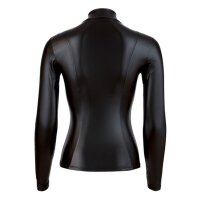 Wetlook Langarm-Top mit Zipper