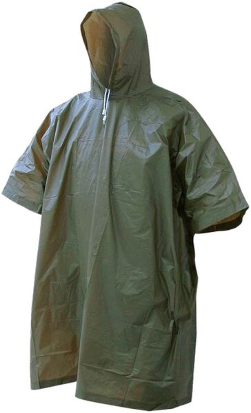 Poncho Vinyl oliv Gr. 130 x 110 cm, 0,12 mm