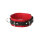 Halsband aus Leder in Schwarz-Rot