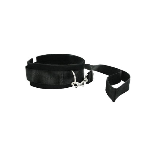 Set Leine und Halsband in Schwarz