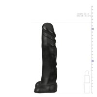 All Black realistischer Dildo 22 cm - Schwarz