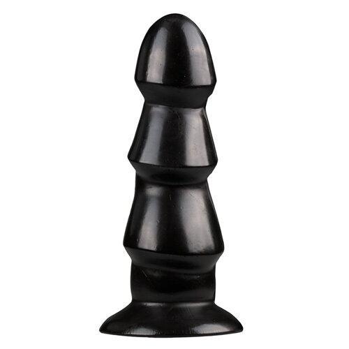 Schwarzen Analdildo mit Rippen