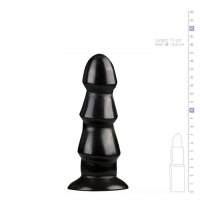 Schwarzen Analdildo mit Rippen