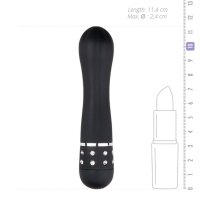 EasyToys Mini-Vibrator mit Rillen in Schwarz