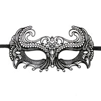 EasyToys – Venezianische Maske aus Metall in Schwarz