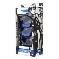 Tom of Finland Penisring-Set – 3 Stück – in Blau