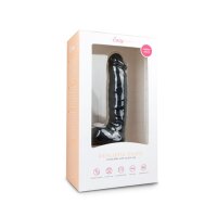 Realistischer schwarzer Dildo - 22,5 cm