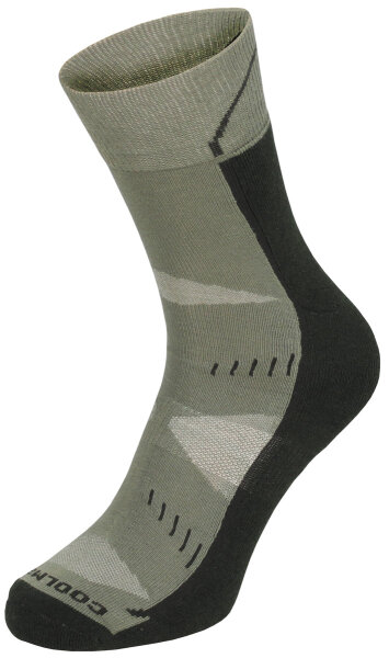 Trekkingsocken "Arber" gepolsterte Sohle oliv