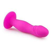 Pinkfarbener Silikondildo mit Saugnapf