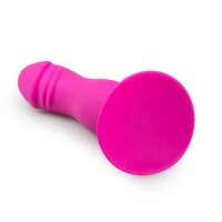 Pinkfarbener Silikondildo mit Saugnapf