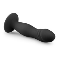 Schwarzer Saugnapfdildo aus Silikon