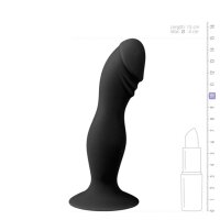 Schwarzer Saugnapfdildo aus Silikon